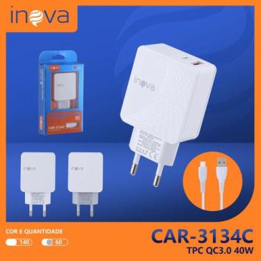 Imagem de Inova 40W carregador rápido porta USB Tipo C Porta Dupla