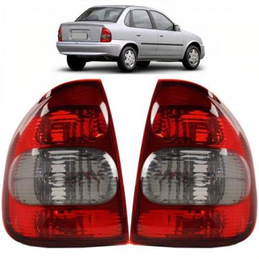 Imagem de PAR Lanterna Traseira Chevrolet Corsa Sedan Classic 2000 2001 2002 - C