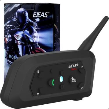 Imagem de Intercomunicador Ejeas V6 Pro+ Fone Bluetooth Moto Capacete Conecta At