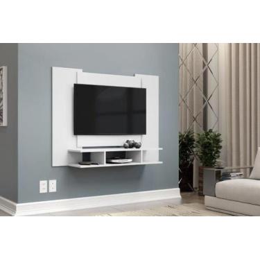 Imagem de Painel 1,20 para TV até 48' com nicho cor Branco liso oferta - EJ