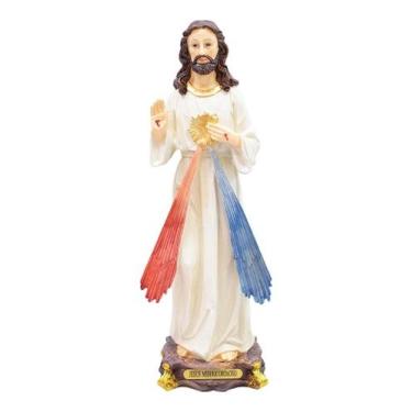 Imagem de Imagem Enfeite Resina Jesus Cristo Misericordioso 31cm  - Minas de Pre