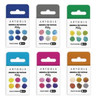Imagem de Kit Aquarela Em Pastilha 36 Cores Artools