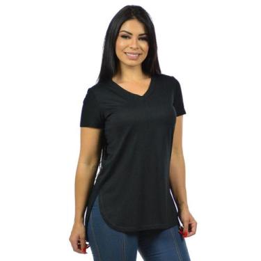 Imagem de Mullet Gola V Blusa Feminina Blusinha Tapa Bumbum - Vesttuario, Vermel
