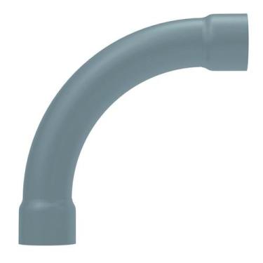 Imagem de Curva pvc cinza com bolsa 90g. 1/2" sem rosca inpol, CINZA