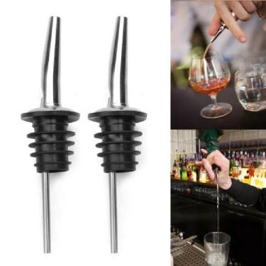 Imagem de Kit 2 Bico Dosador em Inox p/ Garrafa Azeite Vinagre Vinho - Ami