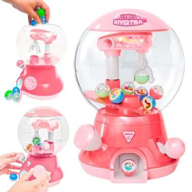 Imagem de Mini Máquina Garra Brinquedo Infantil Divertido Educativo Cor Rosa Com