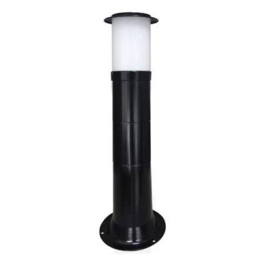 Imagem de Poste Balizador Luminária Casa Sítio Jardim 50cm Preto  - Plaslumi