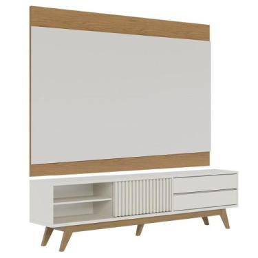 Imagem de Painel para TV 75 Pol Chile e Rack Bancada Itália C05 Off White Matte/