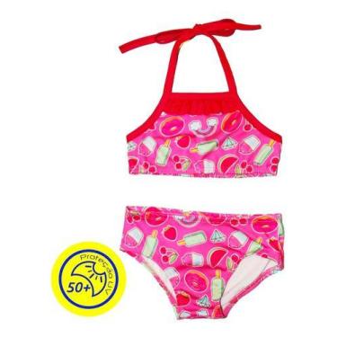 Imagem de Biquini Infantil Moda Praia Verão Sorvete Proteção Uv50 1ao7 - anjo da