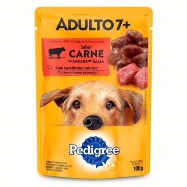 Imagem de Ração Úmida para Cachorro Pedigree Adulto 7+ Sabor Carne ao Molho em S