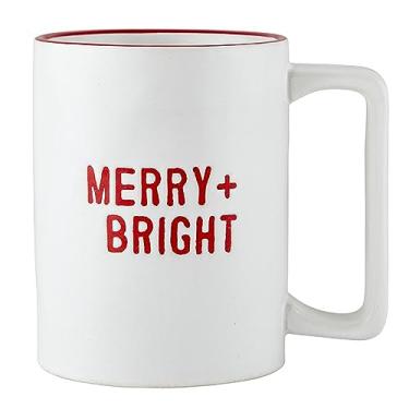 Imagem de Santa Barbara Design Studio Caneca de Natal de cerâmica orgânica com designs face a face para xícara de café, 473 ml, Merry + Bright