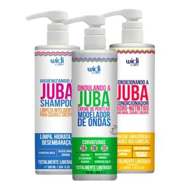 Imagem de Kit de Tratamento Ondulando a Juba WIDIcare para Cabelos Ondulados, Vegano, Shampoo, Condicionador, Creme Pentear - 3x500ml