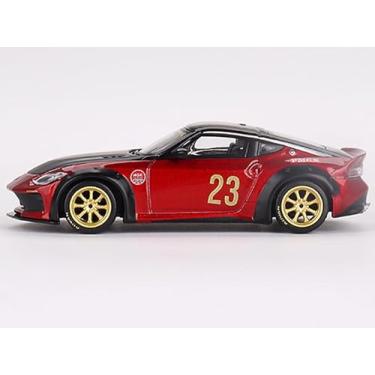 Imagem de Z LB Nation Works #23 Gem Red Metallic with Black Top and Hood with CLDC Magazine Special Edition Issue 1/64 Diecast Model Car by Mini GT MGT00737-BOOK-ENG