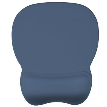 Imagem de EooCoo Mouse pad ergonômico com suporte de pulso, mousepad com descanso de pulso de espuma viscoelástica e base antiderrapante para computador, café, casa e escritório, acessórios de mesa de