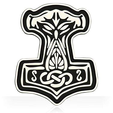 Imagem de M-Tac Mjolnir Viking 3D PVC Moral Patches Militar Tático Exército Moral (Branco)