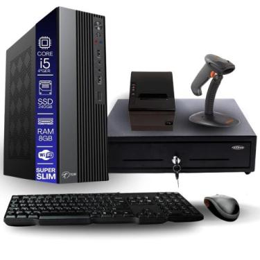 Imagem de Kit Automação PDV TOB Intel i5 4ªG 8GB SSD 240GB Win10 Rede S/Fio Tecl