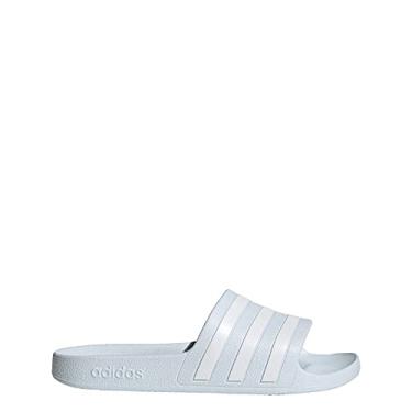 Imagem de adidas Adilette Slides masculino, Azul halo/branco/azul halo, 10