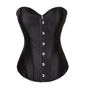 Imagem de Corset Espartilho Corselet Corpete Brilhoso Cinta Modeladora, 34 (XS),