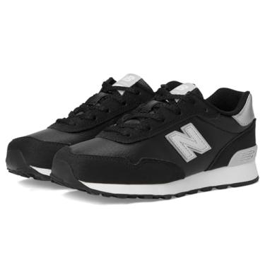 Imagem de New Balance Tênis unissex infantil 515 V1 com cadarço, Preto, 2 Wide Little Kid