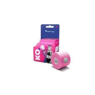 Imagem de Bandagem Elástica Adesiva Kinesiológica Dellamed, Fúcsia