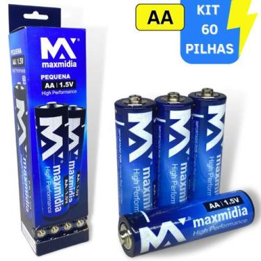Imagem de 60 Pilhas AA 1,5v Normal Kit 1 Caixa Com 60 Un Longa Duração - Europio