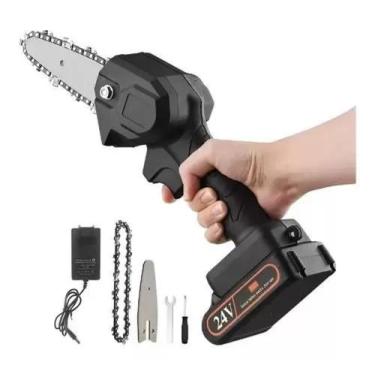 Imagem de Mini Moto Serra portátil a Bateria Mini Serra Eletrica 24v Bivolt - Ch