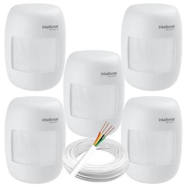 Imagem de Kit com 5 Sensor IVP 3000 CF Intelbras 100M de Cabo Incluso