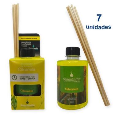 Imagem de Kit 7 Aromatizador de Ambiente Citronela Difusor de Vareta 280ml Senal