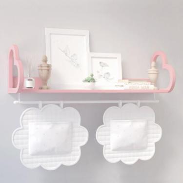 Imagem de Prateleira mdf tipo coração para livros com varão - BabyAconchego, Ros
