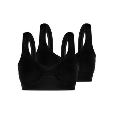 Imagem de Kit com 2 Tops sem Aro e sem Bojo Loba 41300-001 - LUPO, Preto, G