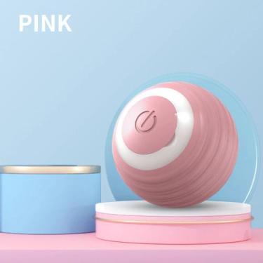 Imagem de Bolinha interativa gravitacional recarregável para gato - pets, Rosa