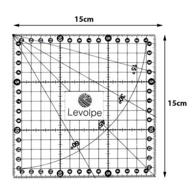 Imagem de Regua 15x15 Cm Milimetrada Patchwork - Levolpe
