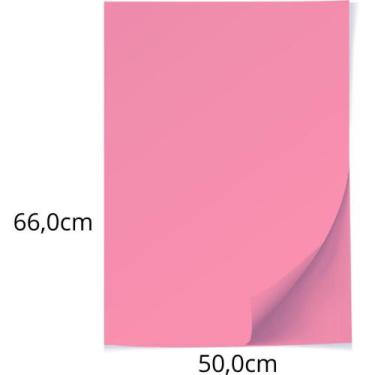 Imagem de Papel Cartolina Rosa Escolar 50X66CM 140G - Pacote com 100 Unidades - 