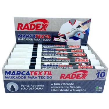 Imagem de Caneta para Tecido Marcatextil Preta - Caixa com 10 Unidades - Radex