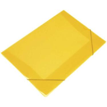 Imagem de Pasta ABA Elástica Plástica Ofício Amarela SOFT Pacote com 10 - Polibr