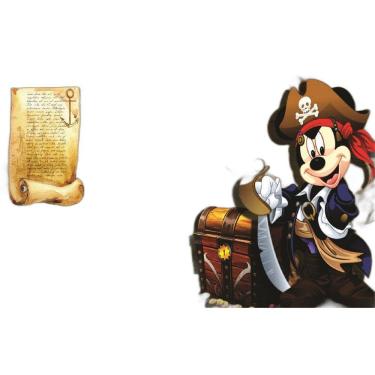 Imagem de Fundo Fotográfico Em Tecido Mickey Pirata 2,80X1,50