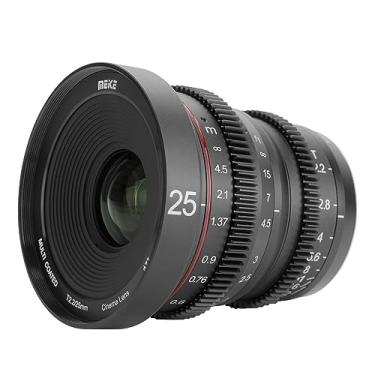 Imagem de MEKE 25 mm T2.2 Grande abertura foco manual baixa distorção 4K mini lente cinética para montagem micro quatro terços compatível com câmeras Olympus Panasonic Lumix e BMPCC 4K Zcam E2