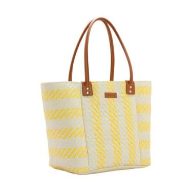 Imagem de Bolsa de Ombro Feminina Palha Chenson 3184580, Amarelo