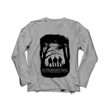 Imagem de Camiseta Manga Longa Masculina Supernatural Série - Ultrav Store, Cinz