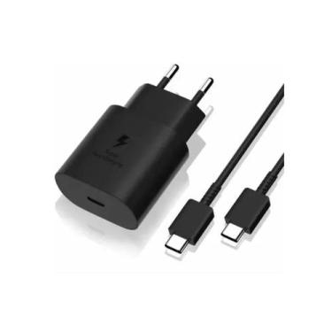 Imagem de Carregador Samsung 25W Galaxy A71 A72 A80 S21 Original PRETO COD. GH44