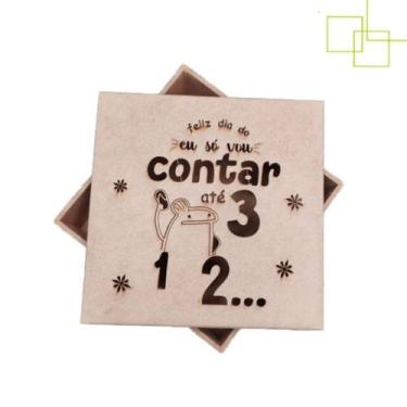 Imagem de Caixa Presente Dia Das Maes Bento Flork  15x15x5 em Mdf Cru - Expresso