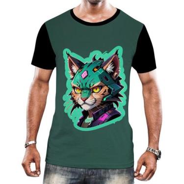 Imagem de Camiseta Camisa Tshirt Animais Cyberpunk Chetaah Guepardo 1 - Enjoy Sh