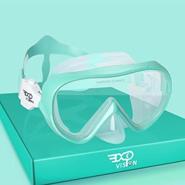 Imagem de EXP VISION Máscara de Mergulho Infantil com Snorkel, Máscara de Mergulho Infantil, Óculos de Natação Antiembaçantes com Proteção Nasal para Mergulho com Snorkel E Natação (Aqua)