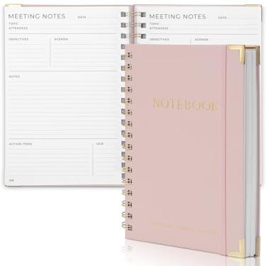 Imagem de ZICOTO Caderno de reuniões grosso simplificado para +200 reuniões no trabalho - Faça anotações, organize e mantenha agendas no caminho certo - O material de planejador de escritório perfeito para