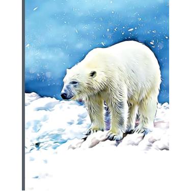 Imagem de 2022 Planner and Diary | Polar Bear Design | Large Size (A4) and Easy to Use: Organizer with Daily, Weekly, and Monthly Sections | Double Page for ... and to-do list | Double page for each month