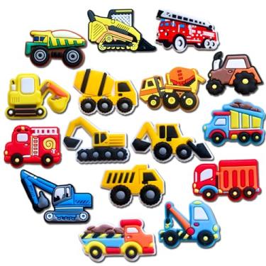 Imagem de 16 peças dinossauro, caminhão, gato, esportes, jogo, flor, música, comida, sapatos, pingentes para decoração de sandálias de crocodilo, lindos pingentes de sapato para lembrancinhas de festa de