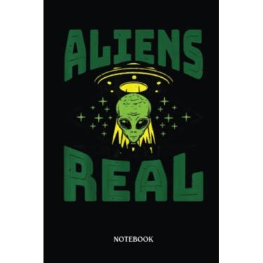 Imagem de Alien Notebook: Aliens Are Real Amazing Alien World Believe Ufo Classic | Alien Journal, Lined Journal Ufo, Ufo Journal, Lined Journal Alien, Size 6 X 9", 120 Pages.