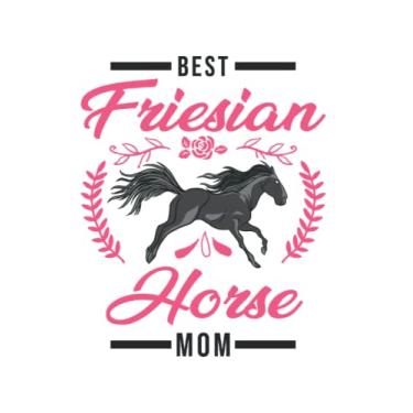 Imagem de Friesenpferd Notizbuch: Best Friesian Horse Mom Friesenpferd Friesen Pferd / 6x9 Zoll / 120 karierte Seiten Seiten