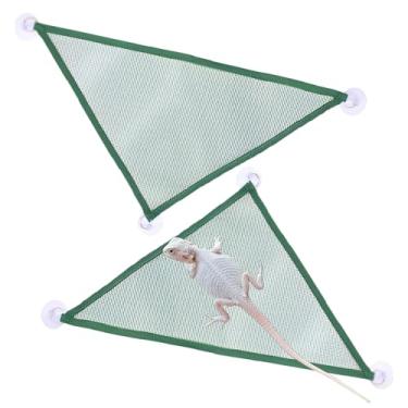 Imagem de Rede de lagarto de dragão barbudo, rede de répteis, rede de dragão barbudo, malha respirável, acessórios para iguanas, anoles, lagartixas, cobras, camaleão - 2 peças verdes