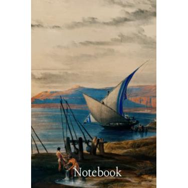 Imagem de Egypt Landscape Notebook - Egyptian Desert Landscape Art Journal/Diary - 6" x 9” - 120 Pages - College Ruled Notebook | Collect your Thoughts and Ideas | Pyramids of Egypt Lover - River Nile
